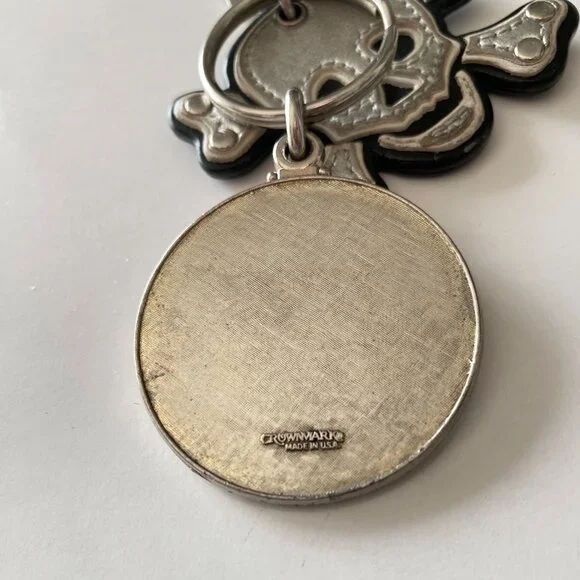 Coach Leather Skull & Crossbones Keyfob Bag Charm & Las Vegas Raiders Crownmark - Picture 4 of 7